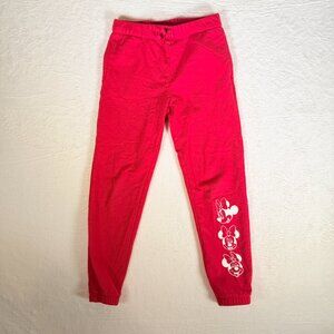 Disney Girls Sweatpants Red Joggers Minnie Mouse sizes S‎ (6-6x)